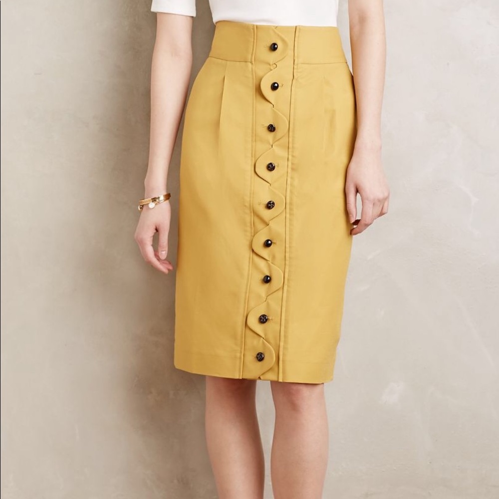 Maeve Ada Button Front Skirt